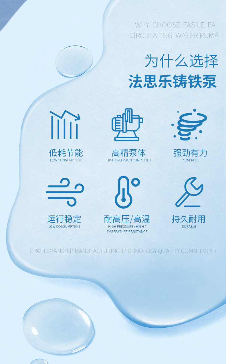 法思乐T系列铸铁循环水泵(图2)