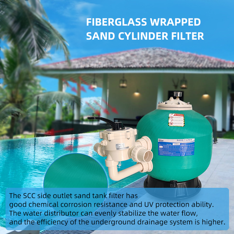 Fiberglass wrapped sand cylinder filter