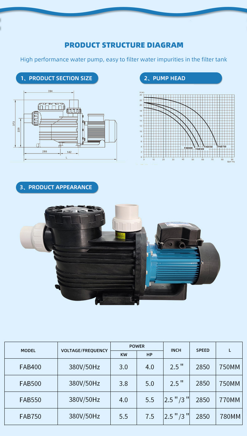 FAB series Swimming Pool Water Pump(pic4)